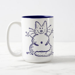 Tasse de bonhomme de neige d'autoneige