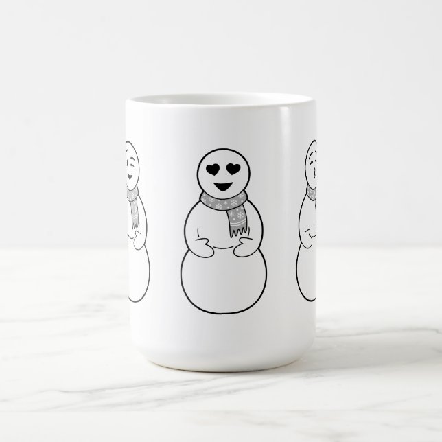 Tasse de bonhommes de neige d'Emoji (Centre)