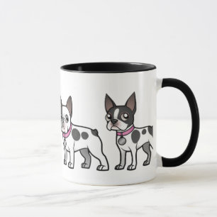 Tasse de bouledogue français et de café de Bosto