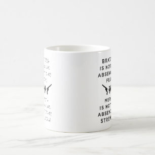 Tasse de bravoure et de café de pitié