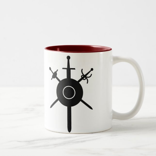 Tasse de bureau de ton du logo deux d'ARMA (Droit)