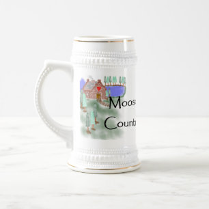 Tasse de cabine de pays d'orignaux