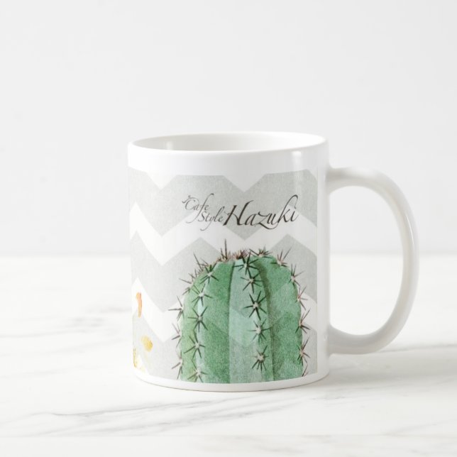 Tasse de cactus de Hazuki avec le logo (Droite)