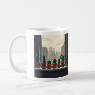 Tasse de cactus du jardinier de ville