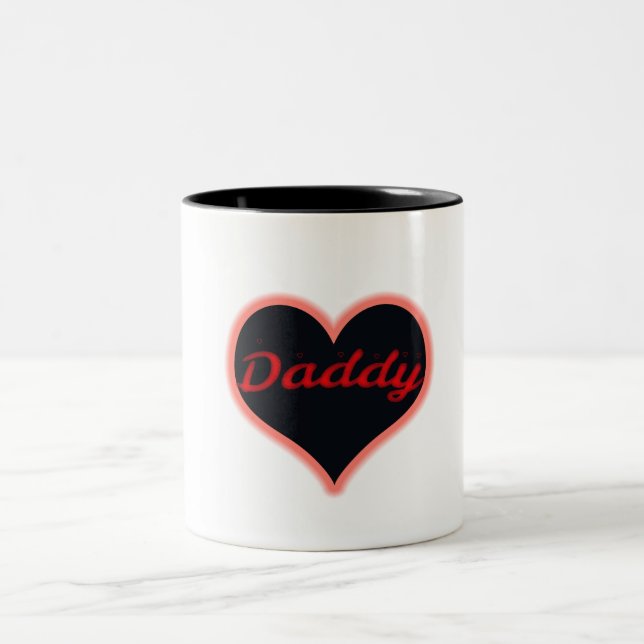 Tasse de cadeau de coeur d'amour de papa (Centre)