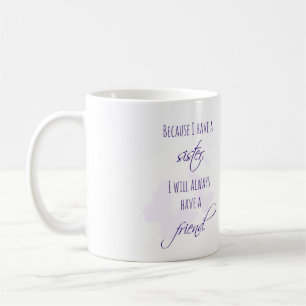 Tasse de cadeau de soeur avec le cadeau de
