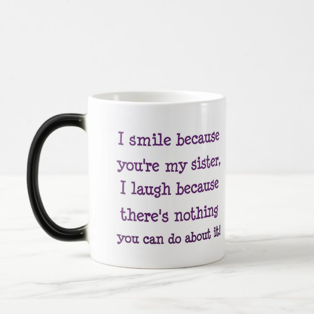 Tasse de cadeau de soeur avec le cadeau de (Gauche)