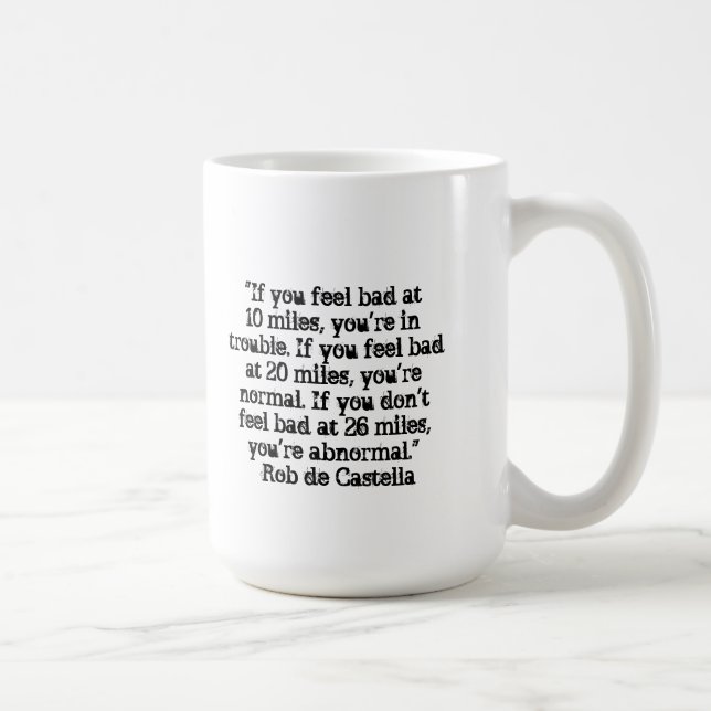 Tasse de café 26,2 drôle pour le Marathoner - (Droite)