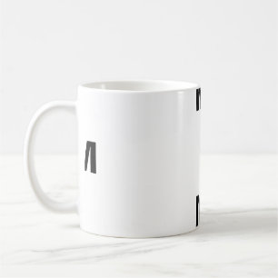 Tasse de café à monogramme M