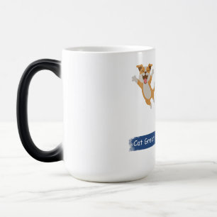Tasse de café à morphing de salutation de chat