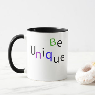 Tasse de café à typographie inspirante « Soyez uni