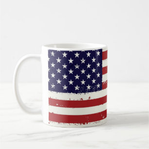 Tasse de café americana de drapeau américain