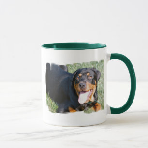 Tasse de café amicale de rottweiler