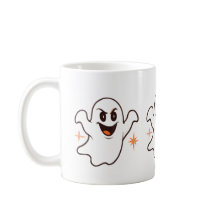 Tasse de café amusante avec un fantôme effrayant m