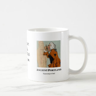 Tasse de café antique de Portland : La vertu est