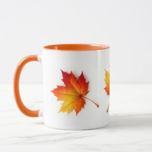 Tasse de Café Artistique Feuille d'Érable d'Automn