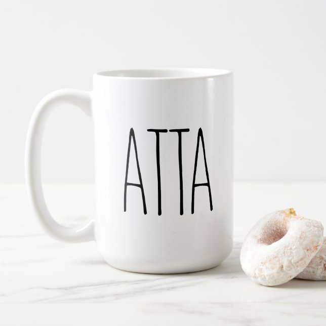 Tasse de café ATTA inspirée par RAE DUNN personnal (Avec donut)