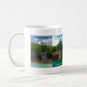 Tasse de café au bord du lac nationale décrite de