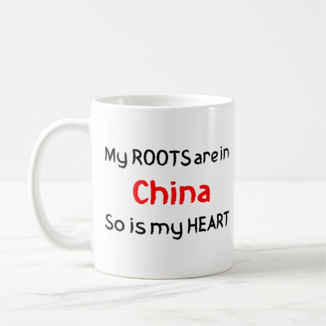 tasse de café aux racines chinoises (Gauche)