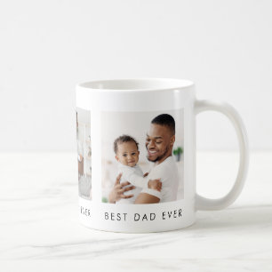 Tasse de café avec 3 photos pour papa, meilleur pa