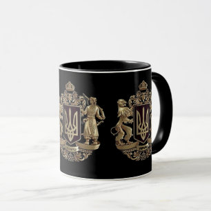 Tasse de café avec armoiries de l'Ukraine