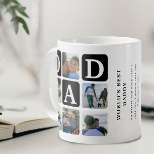 Tasse de café avec grille de photos multiples mode