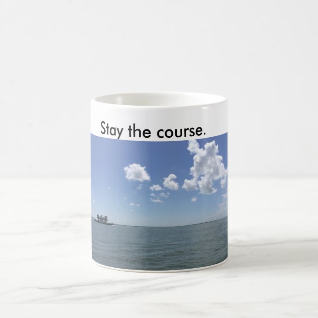 Tasse de café avec le bateau indiquant le séjour (Centre)