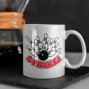 Tasse de café avec logo de bowling 10 quilles - St