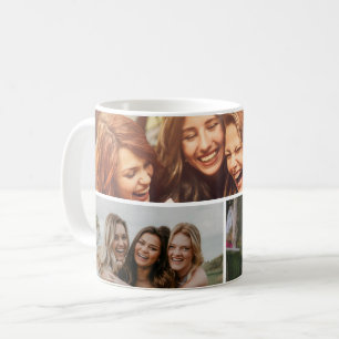 Tasse de café avec photo d'amis