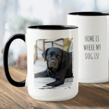 Tasse de café avec photo de compagnie animale pers