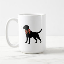 Tasse de café avec silhouette de chien Labrador Re