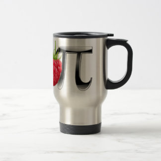 Tasse de café avec un logo de framboise et de pi