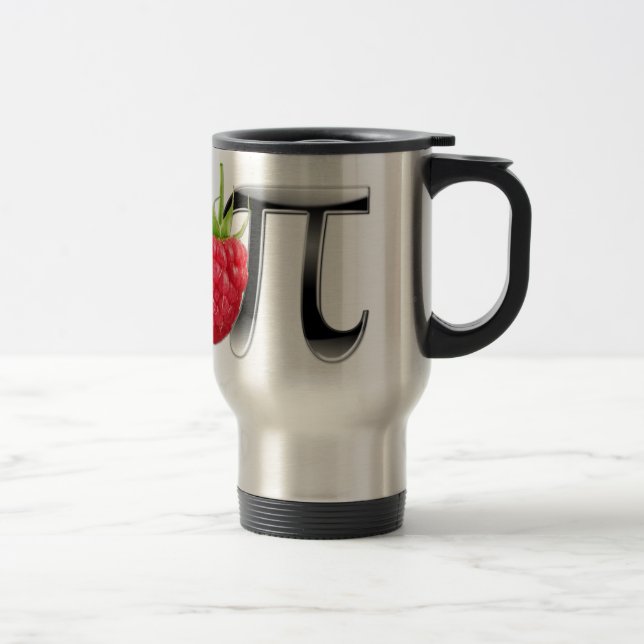 Tasse de café avec un logo de framboise et de pi (Droit)