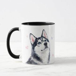 Tasse de café Beau Cœur Husky Sibérien