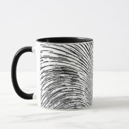 Tasse de café blanc noire abstraite