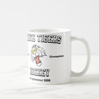 Tasse de café blanche de tigres