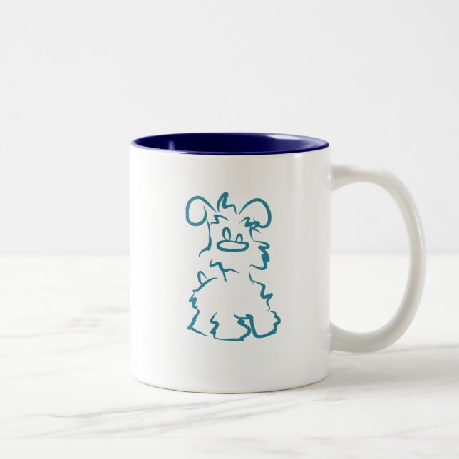 Tasse de café blanche miniature de Schnauzer (Droit)