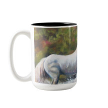 Tasse de café blanche sauvage d'étalon