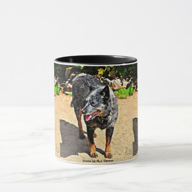 Tasse de café bleue de Jessie Heeler (Centre)