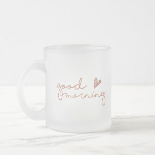 Tasse de café bonjour en or rose