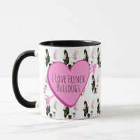Tasse de café Bouledogue Français Texte personnali