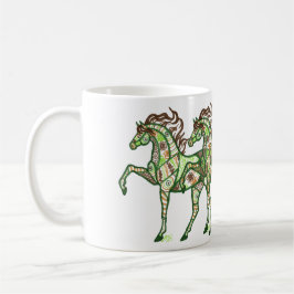 Tasse de café caracolante celtique de cheval