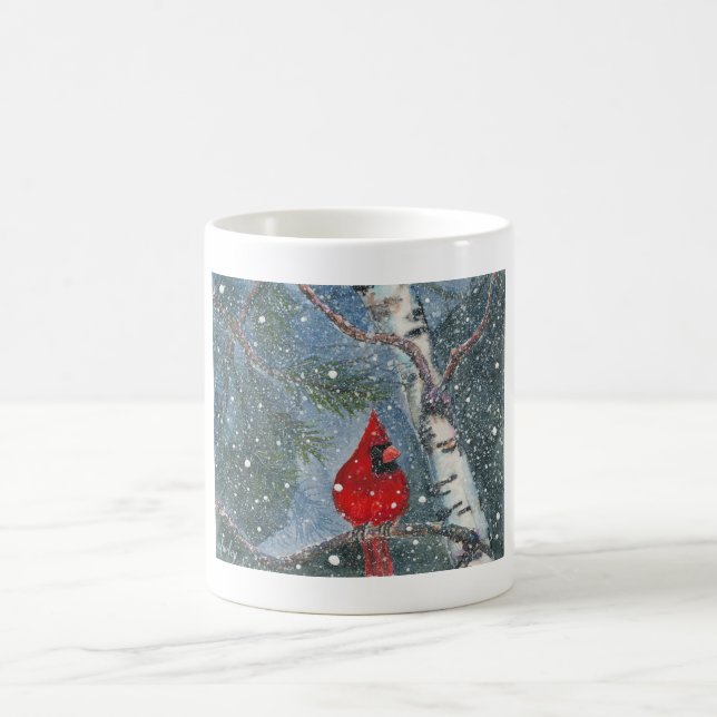 Tasse de café cardinale d'hiver de Milou (Centre)