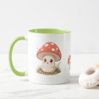 Tasse de café champignon mignon Kawaii – Bois Cott