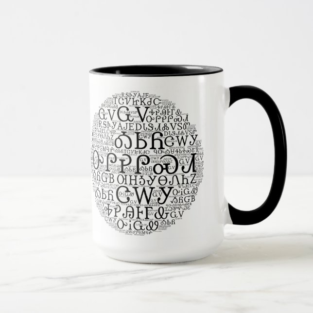 Tasse de café cherokee de nuage de mot de (Droite)
