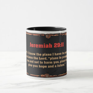 Tasse de café chrétien Verset de la Bible Jérémie