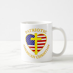 Tasse de café chrétienne américaine patriotique