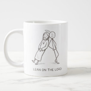 Tasse de café chrétienne avec personnage bâton Lea