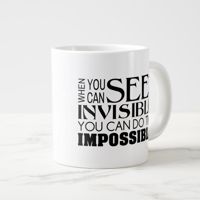 Tasse de café chrétienne - faites l'impossible (Devant droit)