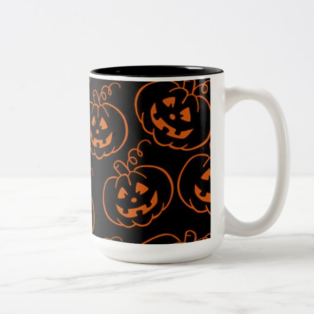 Tasse de café citrouilles Jack-O-Lantern Halloween (Droit)